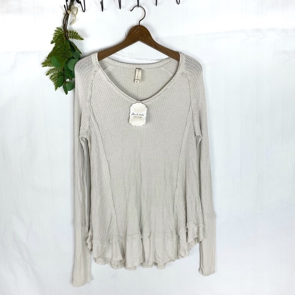 NWT Altar’d State Rain Natural Neutral Thermal Long Sleeve - Picture 1 of 4